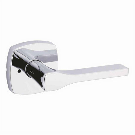 Kwikset 730TPLMDT-26 Tripoli Lever with Midtown Rose Privacy Door Lock and RCS Strike Bright Chrome