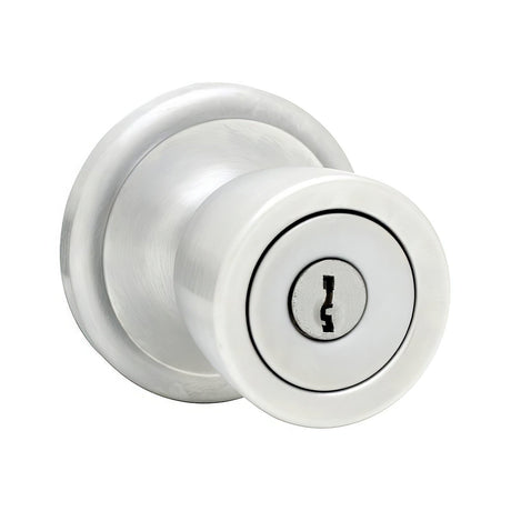 Kwikset 740A-26DS Abbey Single Cylinder Keyed Entry Knob - Satin Chrome