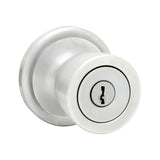 Kwikset 740A-26DS-S Abbey Single Cylinder Keyed Entry Knob Satin Chrome