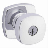 Kwikset 740AYKMDT-26S Arroyo Knob with Midtown Rose Entry Door Lock SmartKey and RCS Strike Bright Chrome