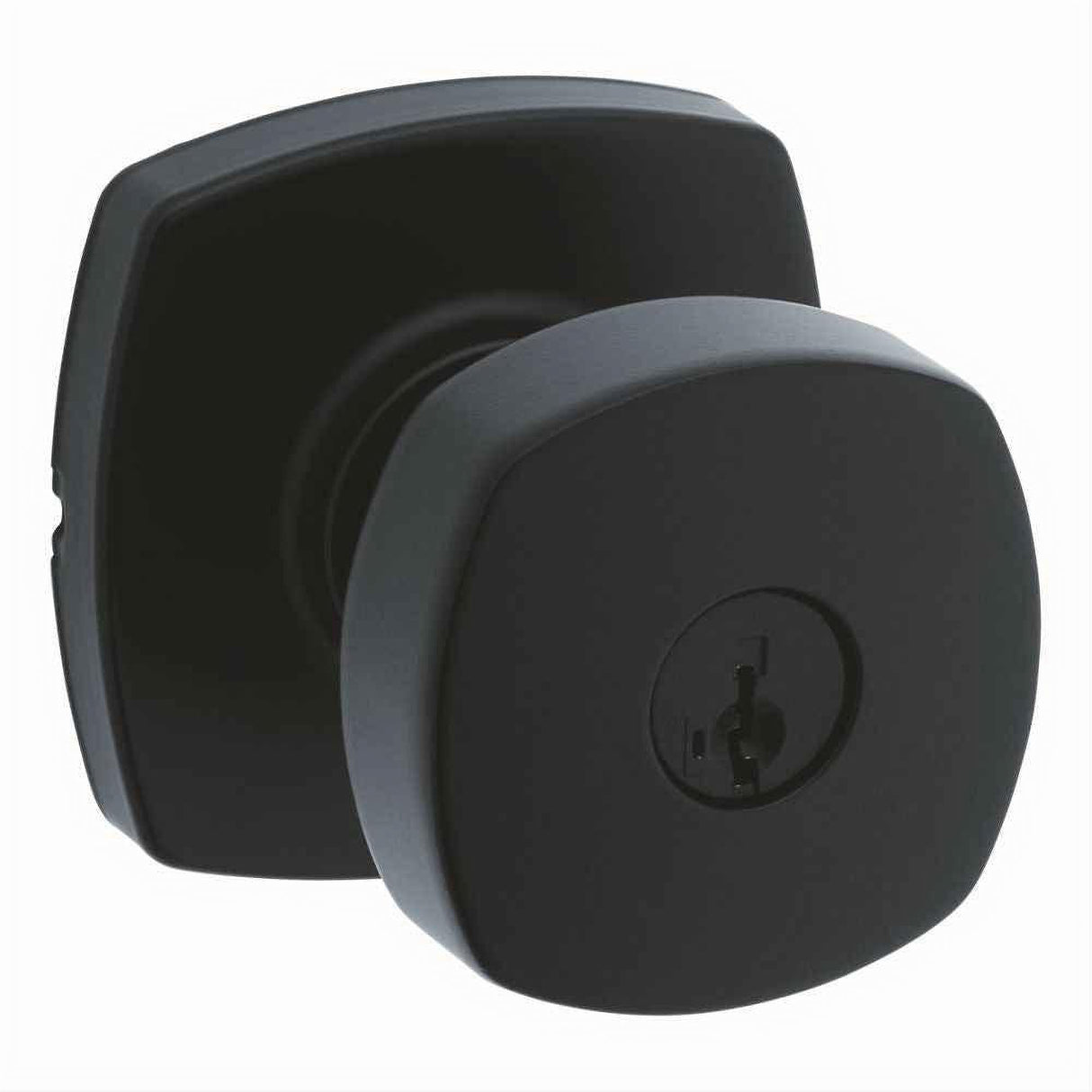 Kwikset 740AYKMDT-514S Arroyo Knob with Midtown Rose Entry Door Lock SmartKey and RCS Strike Matte Black