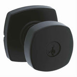 Kwikset 740AYKMDT-514S Arroyo Knob with Midtown Rose Entry Door Lock SmartKey and RCS Strike Matte Black