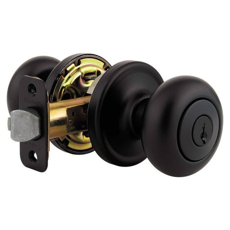 Kwikset 740H-11P Hancock Single Cylinder Keyed Entry Knob Venetian Bronze