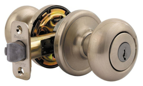 Kwikset 740H-26D satin chrome keyed entry door knob