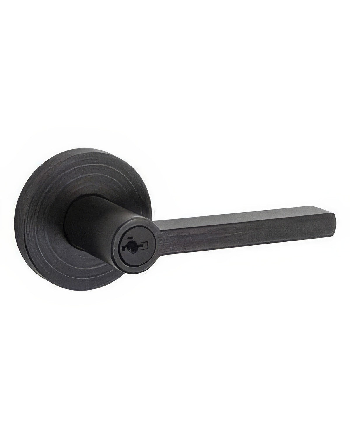 Kwikset 740HFLRDT-11PS Halifax Lever with Round Rose Entry Door Lock SmartKey and RCS Strike KA3 Venetian Bronze