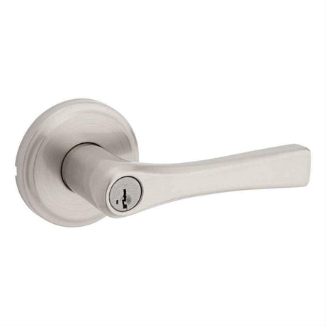 Kwikset 740KAL-15S Katella Lever Entry Door Lock SmartKey and RCS Strike Satin Nickel