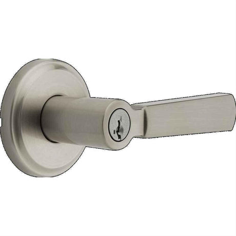 Kwikset 740PHL-15S Perth Lever Entry Door Lock SmartKey and RCS Strike Satin Nickel