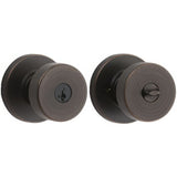 Kwikset 740PSKRDT-11PS Pismo Knob with Round Rose Entry Lock SmartKey and RCS Strike KA3 Venetian Bronze
