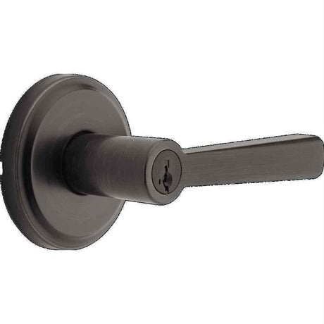 Kwikset 740TDL-11PS Trafford Lever Entry Door Lock SmartKey and RCS Strike Venetian Bronze