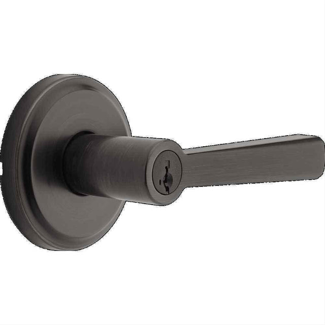 Kwikset 740TDL-11PS Trafford Lever Entry Door Lock SmartKey with 6AL Latch and RCS Strike Venetian Bronze