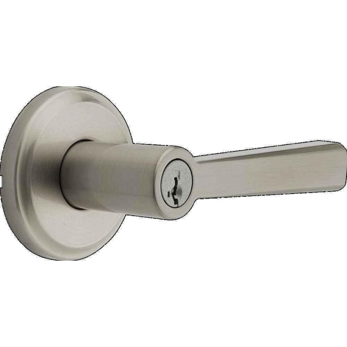Kwikset 740TDL-15S Trafford Lever Entry Door Lock SmartKey and RCS Strike Satin Nickel