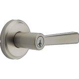 Kwikset 740TDL-15S Trafford Lever Entry Door Lock SmartKey and RCS Strike Satin Nickel