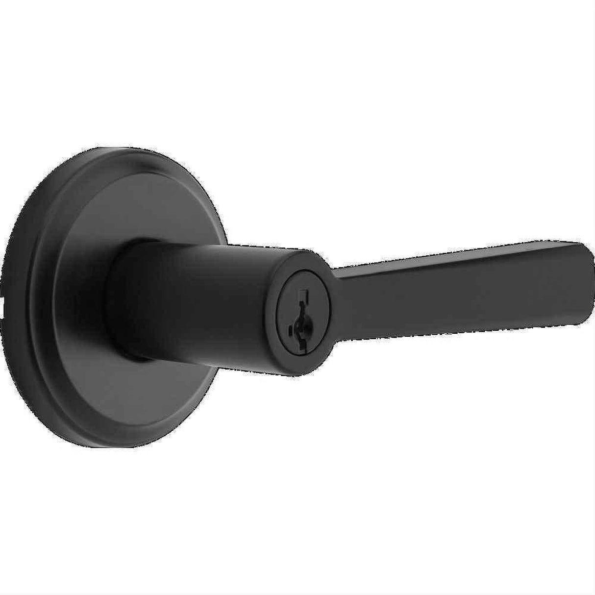 Kwikset 740TDL-514S Trafford Lever Entry Door Lock SmartKey and RCS Strike Matte Black