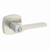 Kwikset 740TPLMDT-15S Tripoli Lever with Midtown Rose Entry Door Lock SmartKey and RCS Strike Satin Nickel