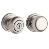 Kwikset 750H-15S Hancock Knob Vestibule Door Lock SmartKey and RCS Strike - Satin Nickel