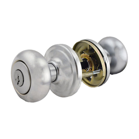 Kwikset 750H Hancock Knob Vestibule Door Lock SmartKey in Satin Chrome