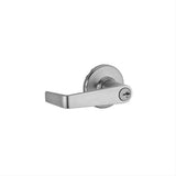 Kwikset 756KNL-15 Kingston Lever Light Commercial Keyed Entry Door Lock SmartKey with RCAL Latch and 3031 Full Lip Round Corner Strike Satin Nickel