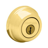 Kwikset 780-11P26S.STRKP Single Cylinder Deadbolt with 6AL Latch and STRKP Strike Pack which includes Square Corner, Round Corner and 5303 Round Corner Full Lip Strikes Venetian Bronze / Bright Chrome