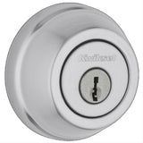 Kwikset 780-15.STRKP Single Cylinder Deadbolt with 6AL Latch and STRKP Strike Pack which includes Square Corner, Round Corner and 5303 Round Corner Full Lip Strikes Satin Nickel