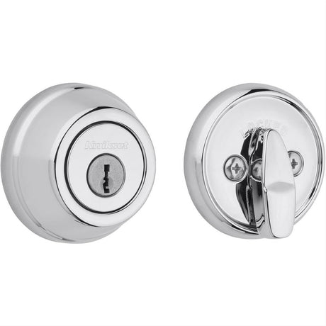 Kwikset 780-26.STRKP Single Cylinder Deadbolt Bright Chrome