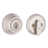 Kwikset 780-26S.STRKP Single Cylinder Deadbolt with 6AL Latch and STRKP Strike Pack which includes Square Corner, Round Corner and 5303 Round Corner Full Lip Strikes Bright Chrome