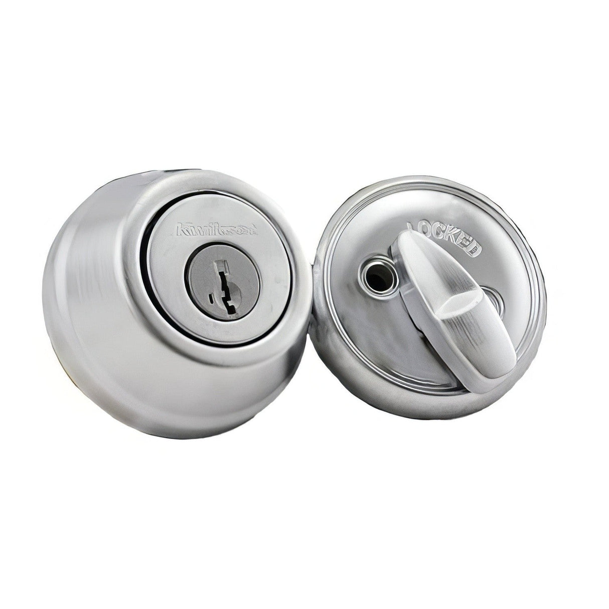 Kwikset 780-3.STRKP Single Cylinder Deadbolt with 6AL Latch and STRKP Strike Pack which includes Square Corner, Round Corner and 5303 Round Corner Full Lip Strikes Bright Brass