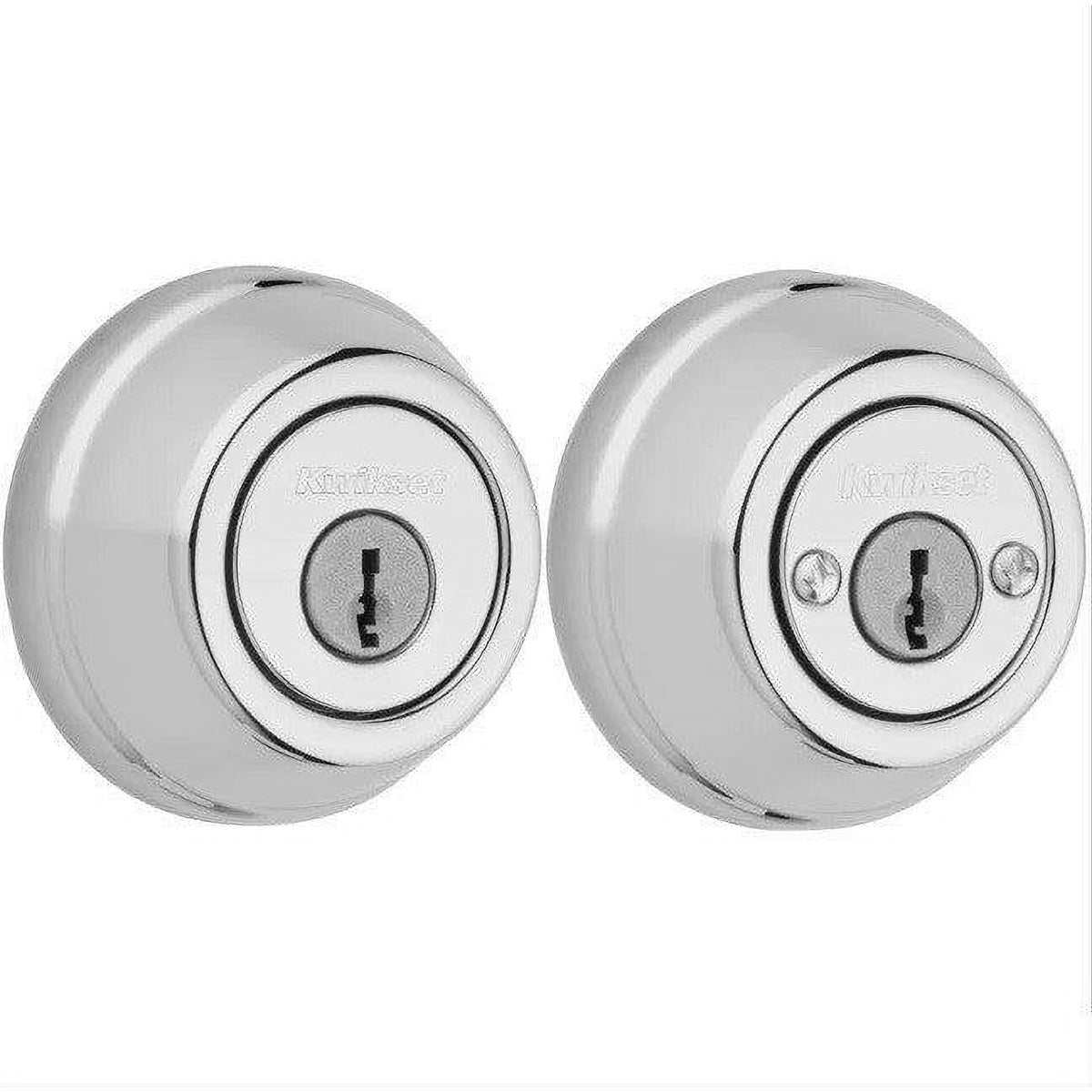 Kwikset 785-26.STRKP Double Cylinder Deadbolt - Bright Chrome with STRKP Strike Pack