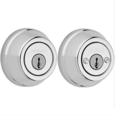 Kwikset 785-26.STRKP Double Cylinder Deadbolt - Bright Chrome with STRKP Strike Pack