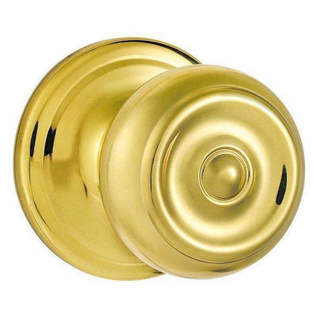 Kwikset 788PE-3 polished brass single dummy door knob