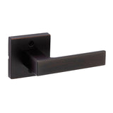 Kwikset 788SALSQT-4 Singapore Half Dummy Door Lever with Square Rose Satin Brass