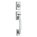 Kwikset 800TVHLIP-15S.STRKP-514.STRKP Tavaris Single Cylinder Exterior Handleset with 6AL Latch and STRKP Strike Pack which includes Square Corner, Round Corner and 5303 Round Corner Full Lip Strikes Satin Nickel