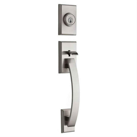 Kwikset 800TVHLIP-15S.STRKP Tavaris Single Cylinder Exterior Handleset Satin Nickel