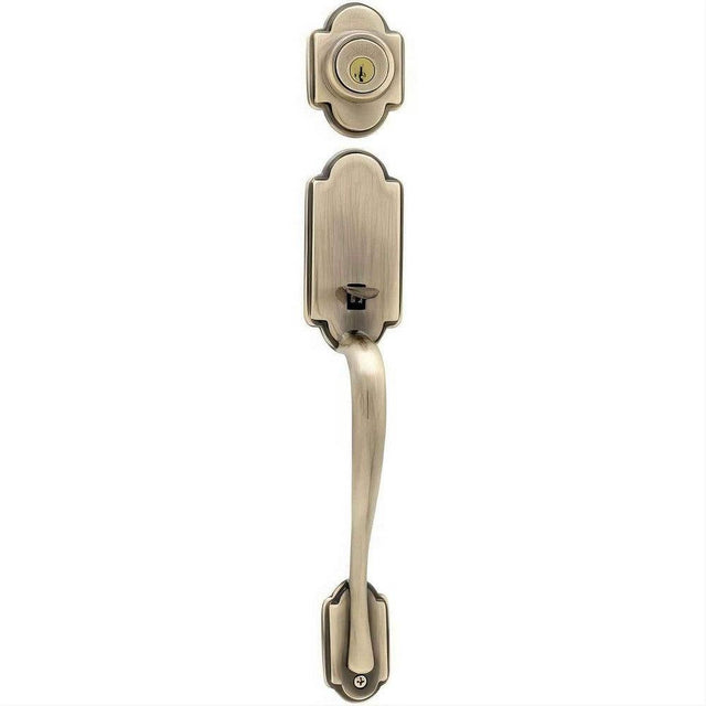 Kwikset 802ANLIP-5V1 802AN-LIP Arlington Dummy Handleset Antique Brass