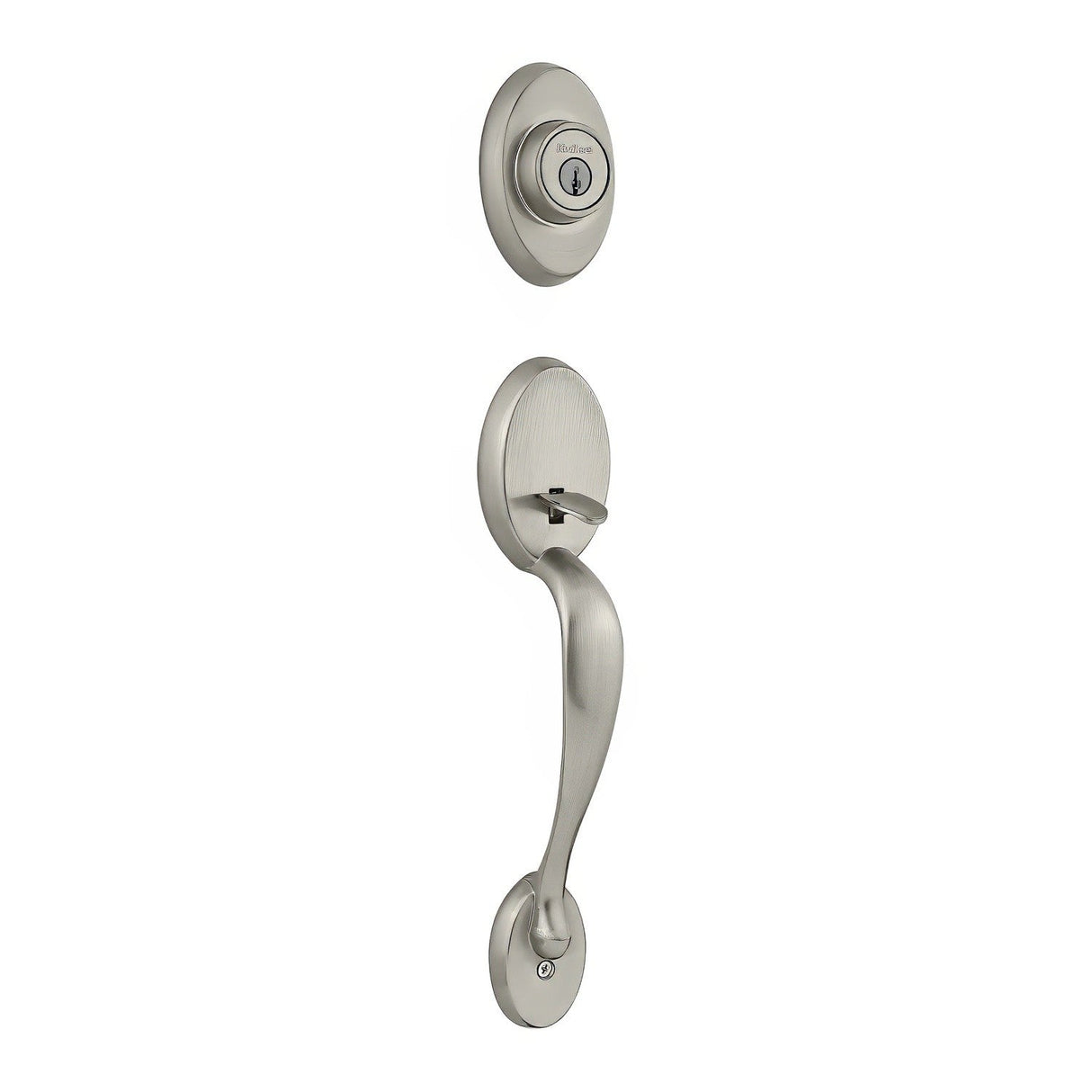 Kwikset 802CELIP-15 802CE-LIP Chelsea Dummy Handleset Satin Nickel