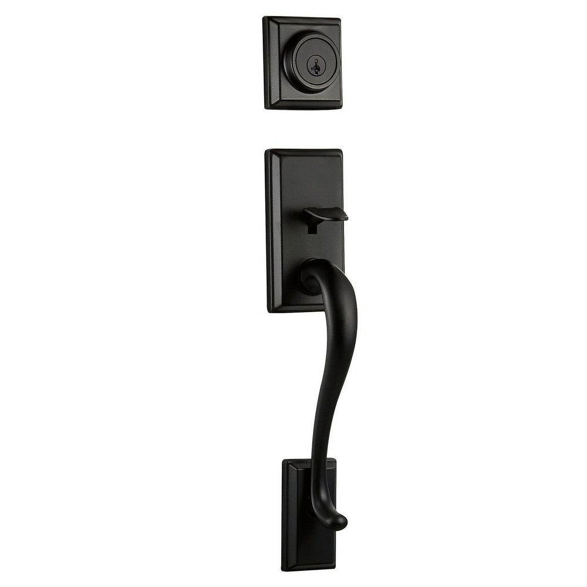 Kwikset 802HELIP-514 Hawthorne Dummy Handleset Matte Black