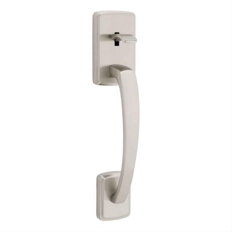 Kwikset 814BFH-15 Brentford Handle Only; No Deadbolt with 6AL Latch and RCS Strike Satin Nickel