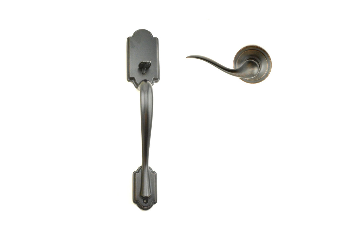 Kwikset 815ANTNLRH-11P 815AN Right Hand Passage Arlington Handleset with Interior Right Hand Tustin Trim Venetian Bronze