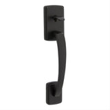 Kwikset 815BFHXSOK-514 Passage Brentford Handleset with Sora Knob Interior Trim No Deadbolt with 6AL Latch and RCS Strike Matte Black