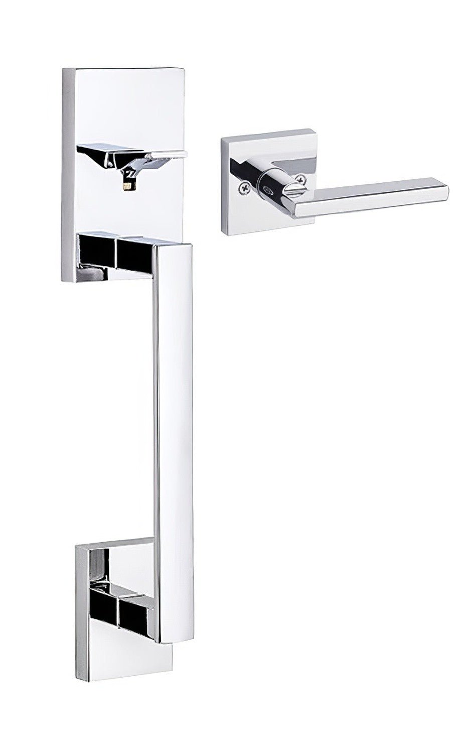 Kwikset 815SCEXHFLSQT-26 San Clemente Lower Handleset with Interior Halifax Lever Bright Chrome