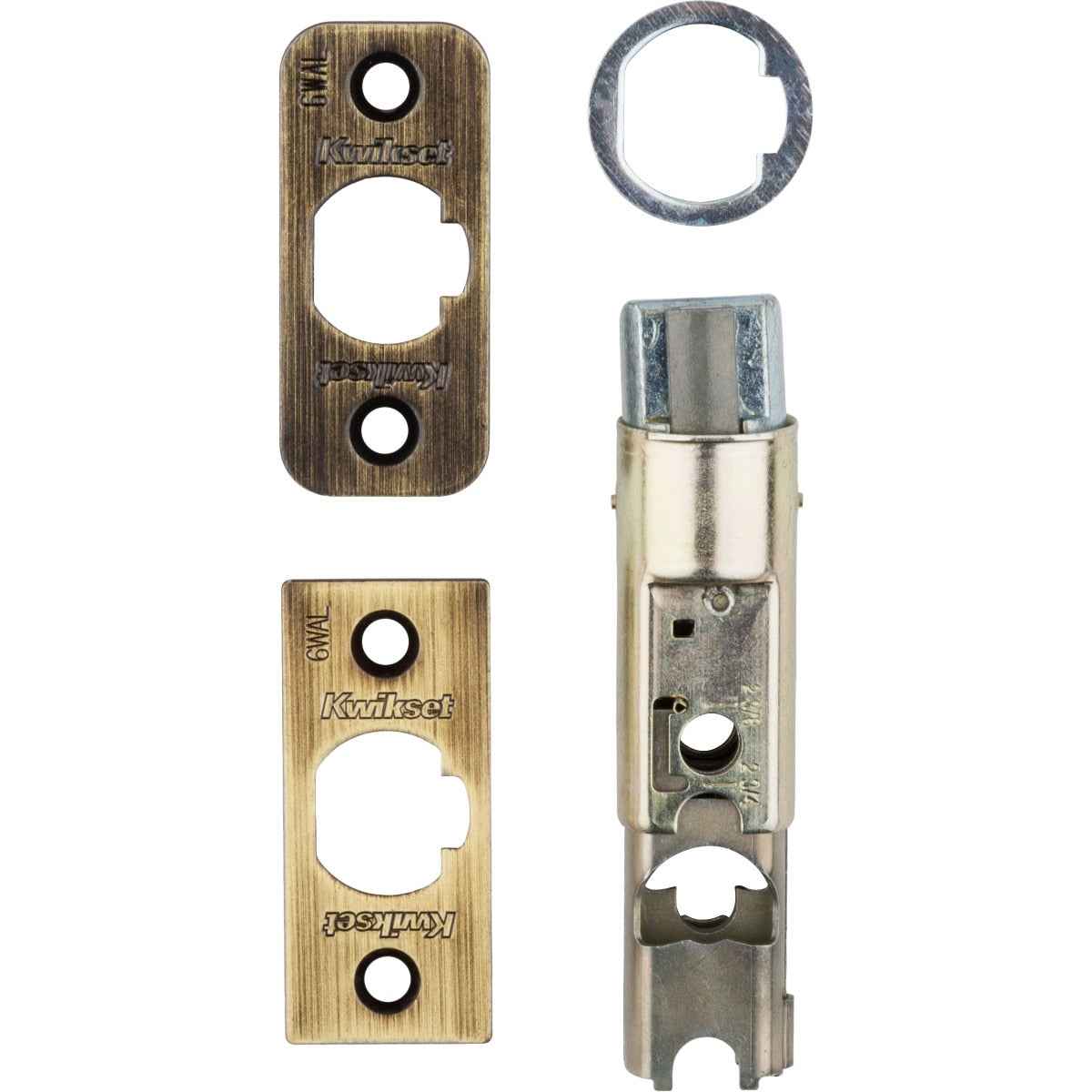 Kwikset 81825-002 6 Way Adjustable Deadlatch - Antique Brass