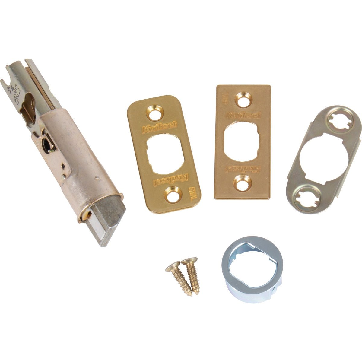 Kwikset 81826-001 6 Way Adjustable Plain Latch - Bright Brass