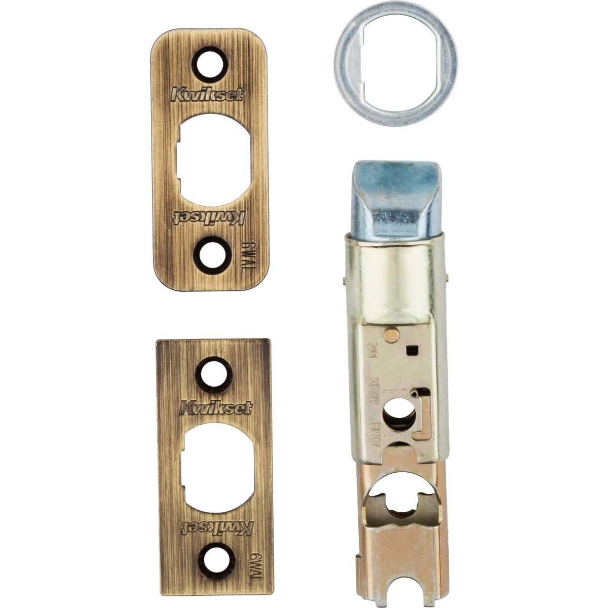 Kwikset 81826-002 6 Way Adjustable Plain Latch - Antique Brass