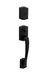 Kwikset 818PGHLIP-514S.STRKP Single Cylinder Prague Exterior Handleset with SmartKey Matte Black
