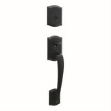 Kwikset 818PTHLIP-11PS.STRKP Single Cylinder Prescott Exterior Handleset with SmartKey Venetian Bronze