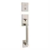 Kwikset 818PVHLIP-15S.STRKP Single Cylinder Prava Exterior Handleset with SmartKey Satin Nickel