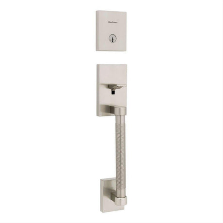 Kwikset 818PVHLIP-15S.STRKP Single Cylinder Prava Exterior Handleset with SmartKey Satin Nickel
