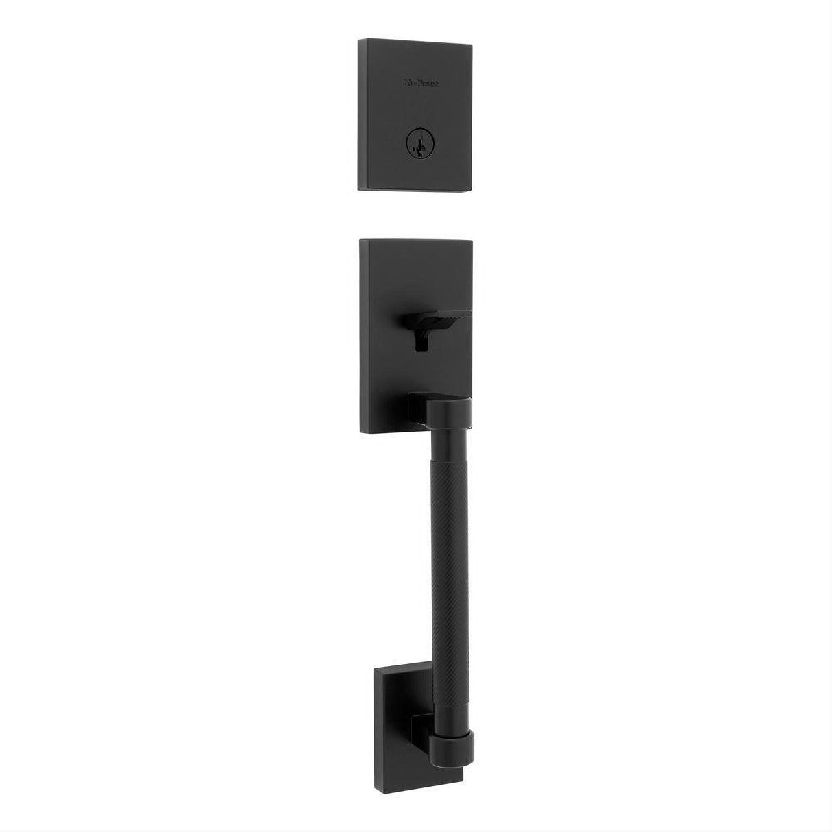 Kwikset 818PVHLIP-514S.STRKP Single Cylinder Prava Exterior Handleset with SmartKey Matte Black