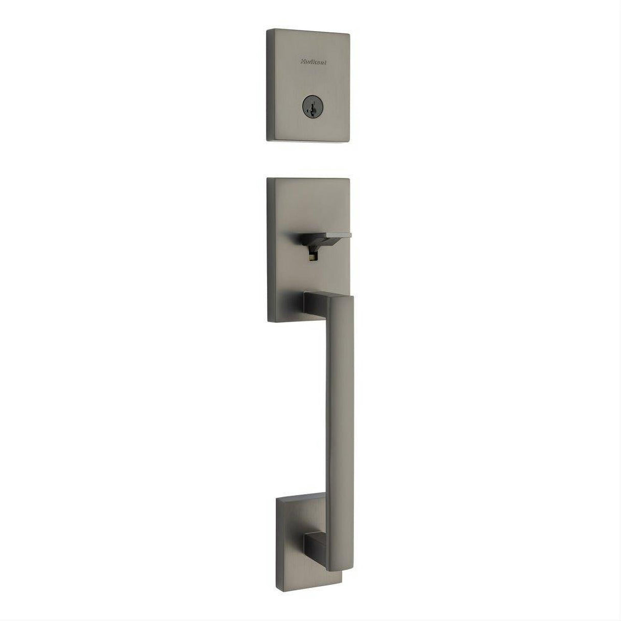 Kwikset 818SCELIP-18GS.STRKP Single Cylinder San Clemente Exterior Handleset with SmartKey Gunmetal