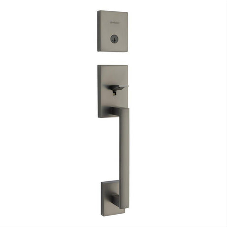 Kwikset 818SCELIP-18GS.STRKP Single Cylinder San Clemente Exterior Handleset with SmartKey Gunmetal