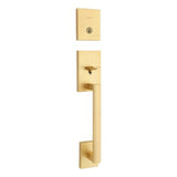 Kwikset 818SCELIP-4S.STRKP Single Cylinder San Clemente Exterior Handleset with SmartKey Satin Brass